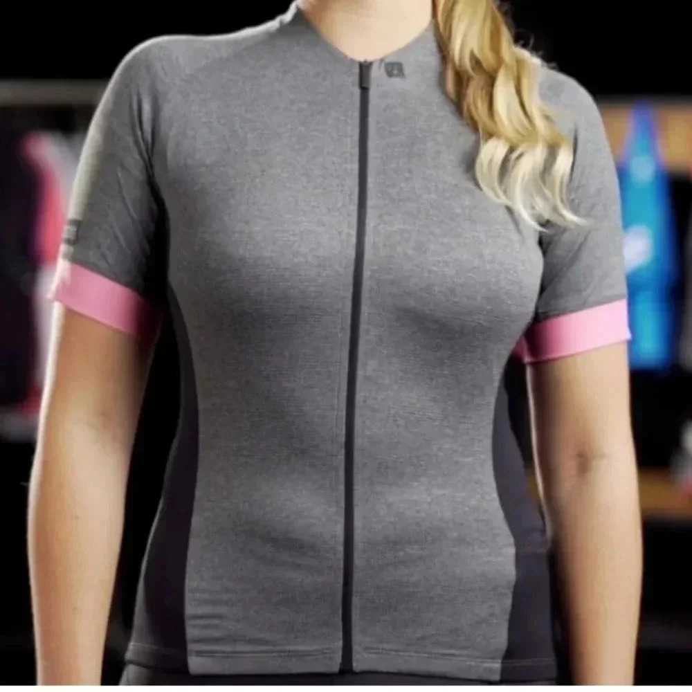 Bontrager Anara Women's Cycling Jersey Gray & Pink Size Medium